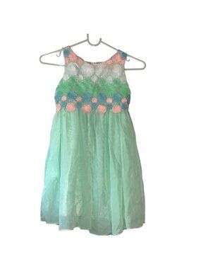 KD Girls Sleeveless Party Dress With Embroidered Bodice & Tulle Skirt
